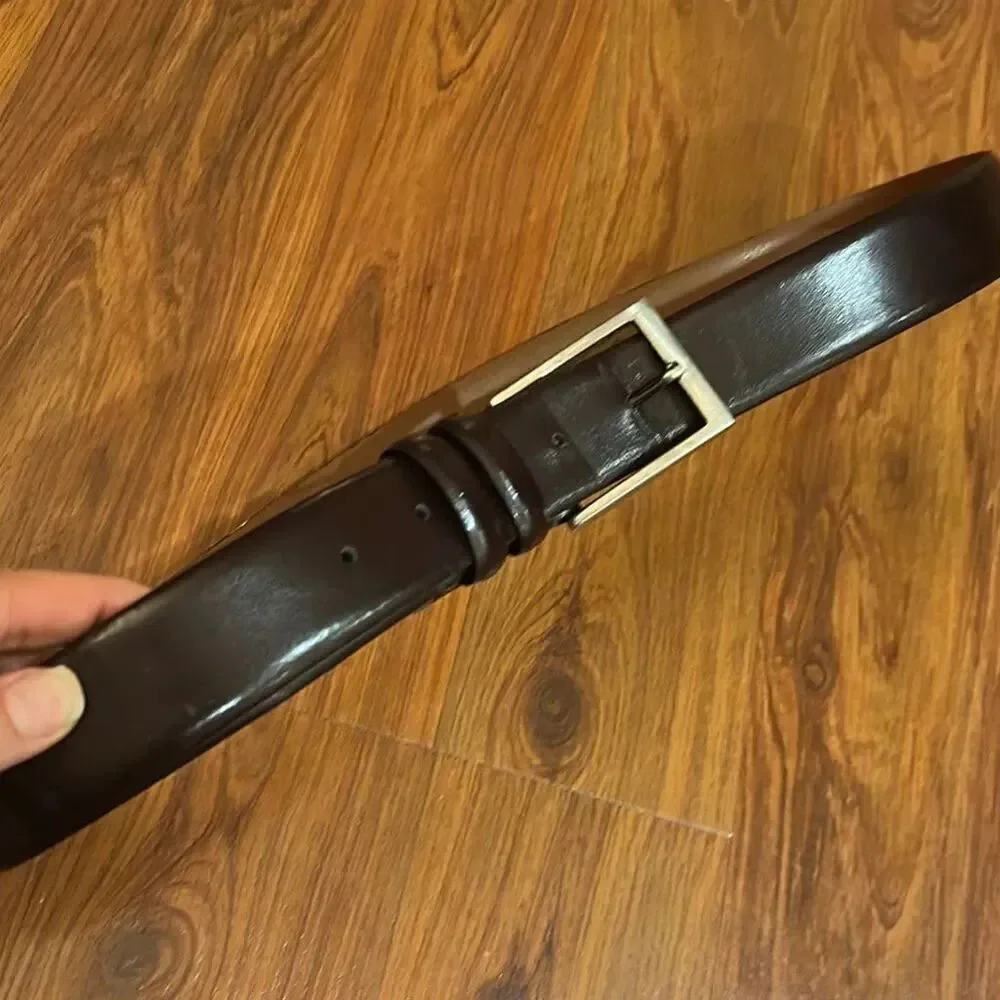 Joseph Abboud brown leather belt Italian leather size 34